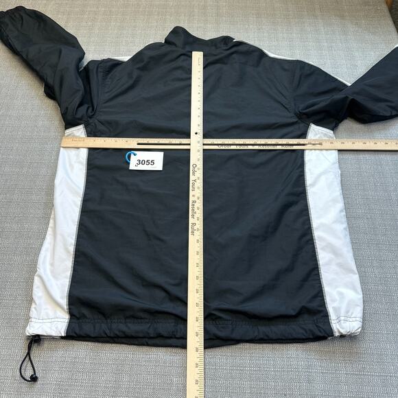 Nike Black White Windbreaker Jacket Large Y2K Retro Streetwear Track Zip Up - Picture 6 of 9